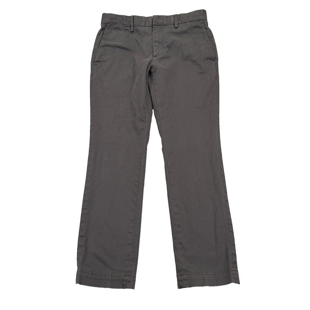 Banana Republic Chino Pants Men 31x30 Charcoal Gray Fulton Slim Straight Stretch